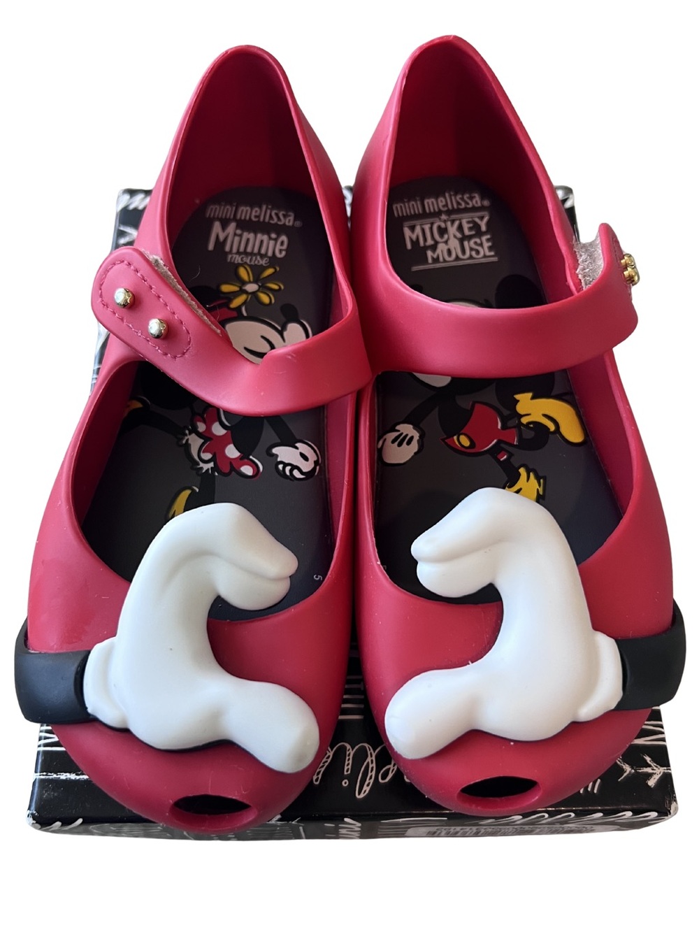 Mini Melissa Red Minnie Mouse Mary Jane Jelly Shoes for Kids